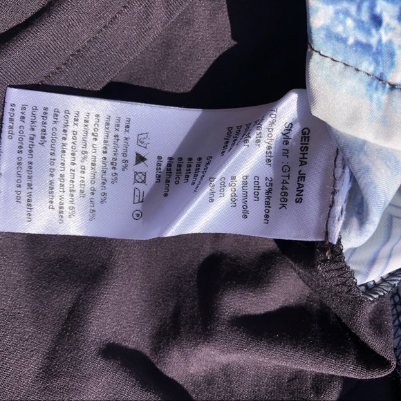 NWT Geisha Jeans Top Sz M Glamour Ladies Pictures Paris Grey Long Sleeve T-Shirt - Picture 7 of 7